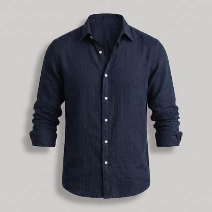 Men's Everyday Linen Shirt - Timeless Long Sleeve Casual Top
