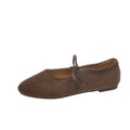Women's Round Toe Casual Loafers - Suede-Look Slip-On Flats
