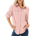 Women's UPF 50 Hiking Shirt - Long Sleeve Vented Outdoor Top