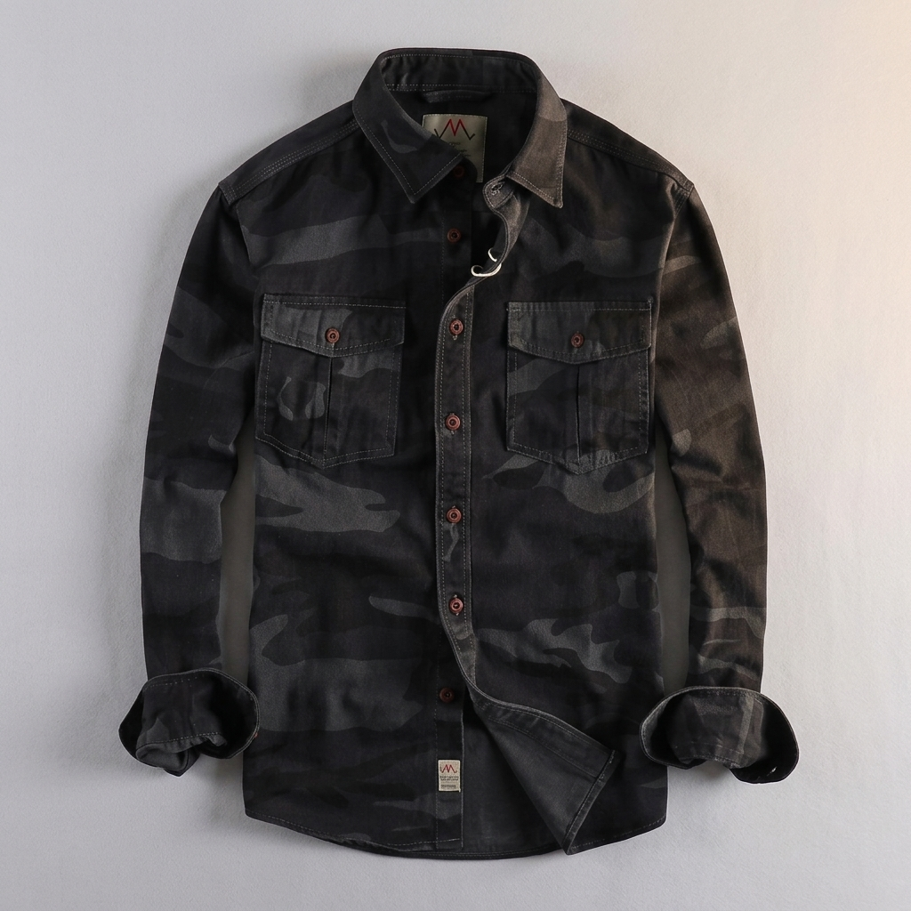 Men's Rugged Utility Shirt - Casual Button Up Overshirt