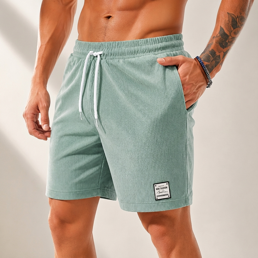 Men's Corduroy Shorts - Relaxed Fit Casual Textured Shorts