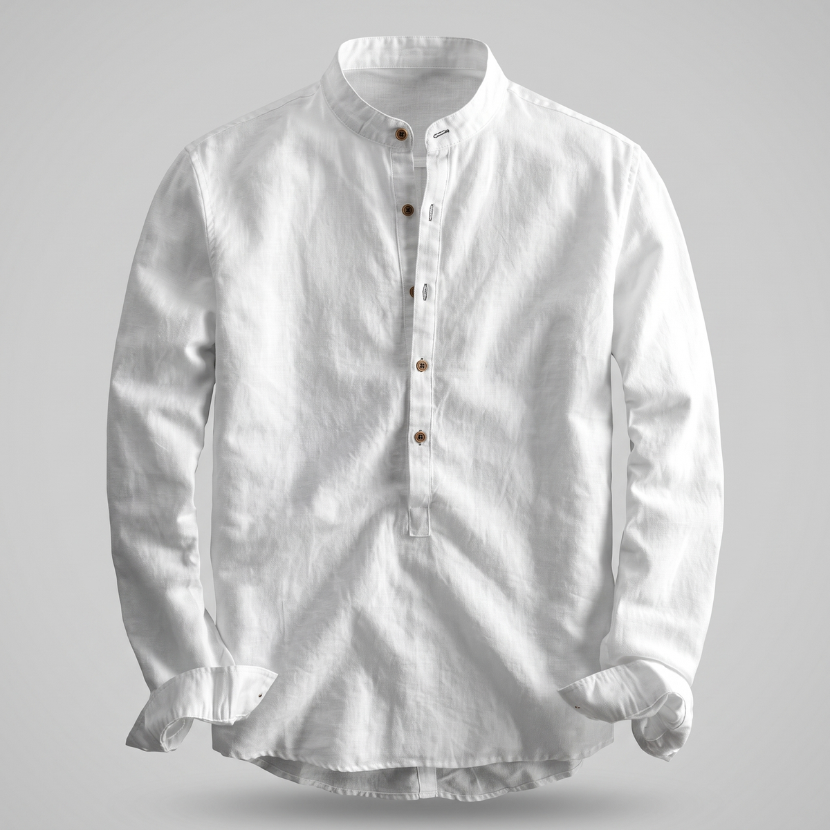 Men's Relaxed Linen Shirt - Timeless Long Sleeve Summer Top