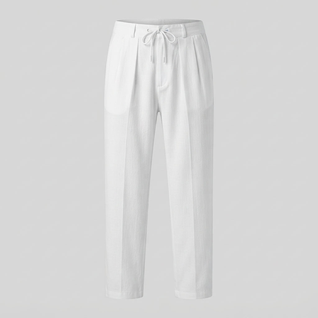 Men's Linen Beach Trousers - Lightweight Summer Pants