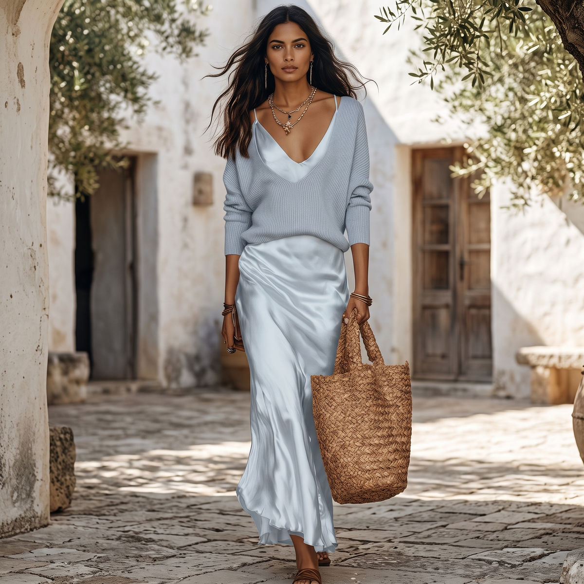 Niketa | Elegant Two-Piece Maxi Wedding Guest Gowns