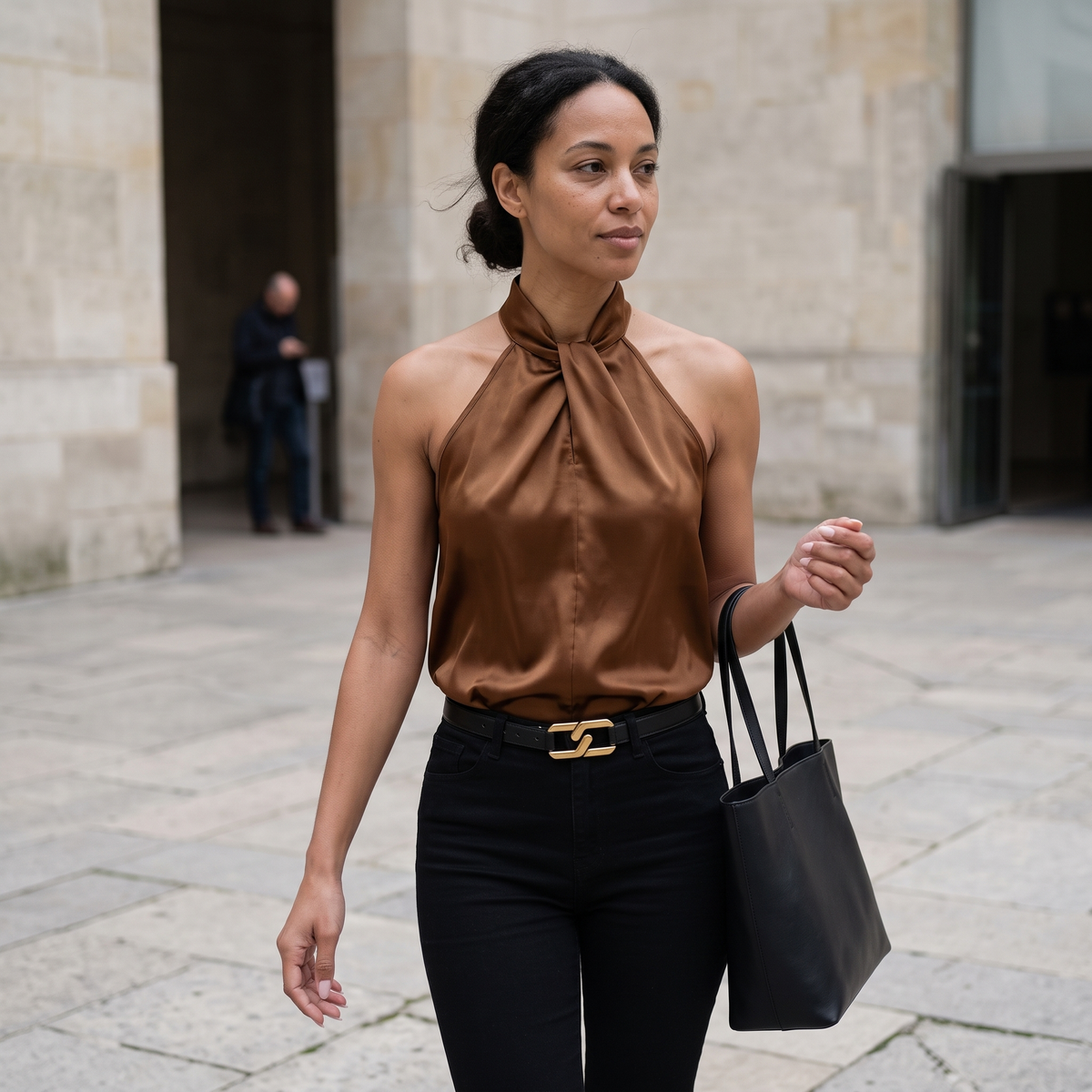 Vanna | Silk Knot Neck Top