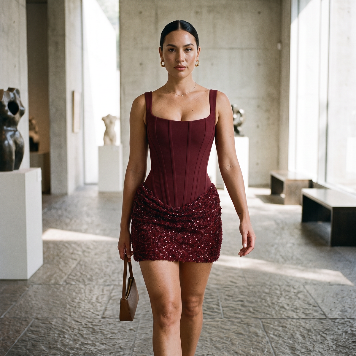 Violet | Sparkle Hourglass Corset Mini Dress