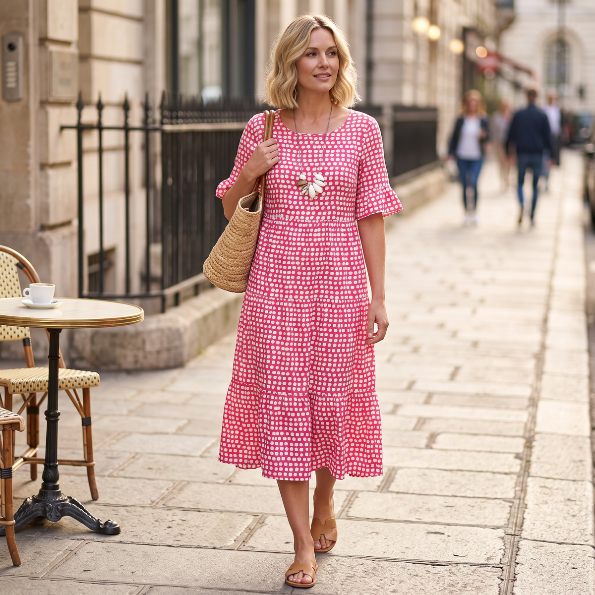 Aisha™ | Relaxed Tiered Midi Dress