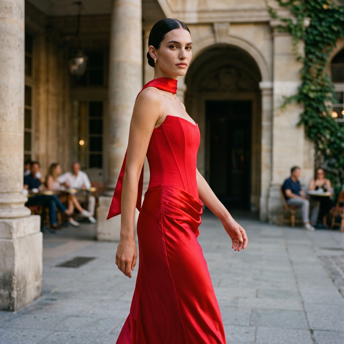 Gemma | Maxi Dress with Strapless Corset and Draped Skirt