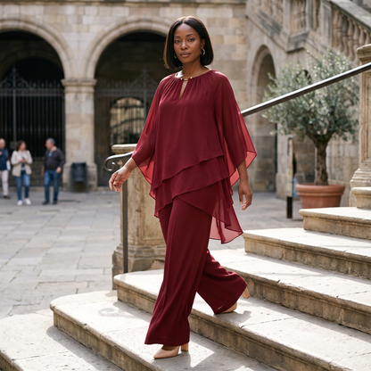 Giovanna Ricci | Elegant Layered Two-Piece Set For Women