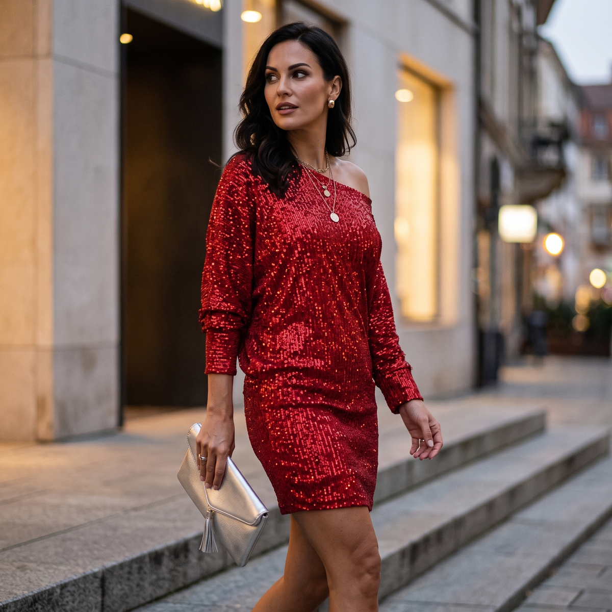 Aurélie Fontaine | Adalyn Sequin Party Dress with Radiant Glamour For Women