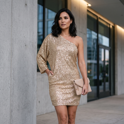 Aurélie Fontaine | Adalyn Sequin Party Dress with Radiant Glamour For Women
